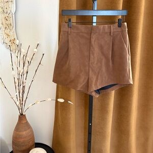 Free People Tan High Waist Shorts